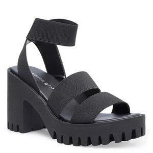 Madden Girl - Black Soho Platform Sandal - 7.5